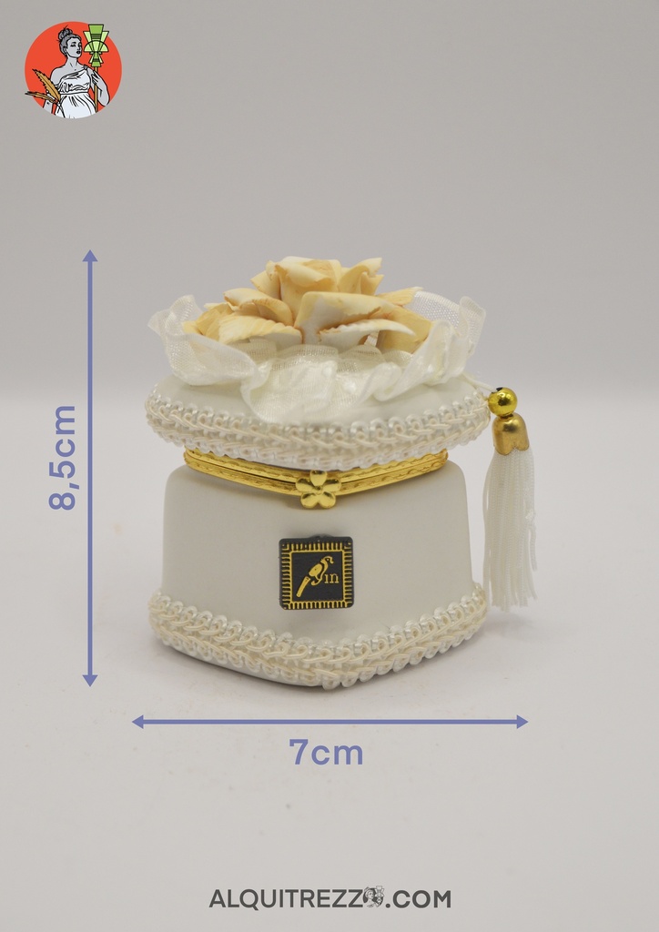 CAJA FLOR PORCELANA
