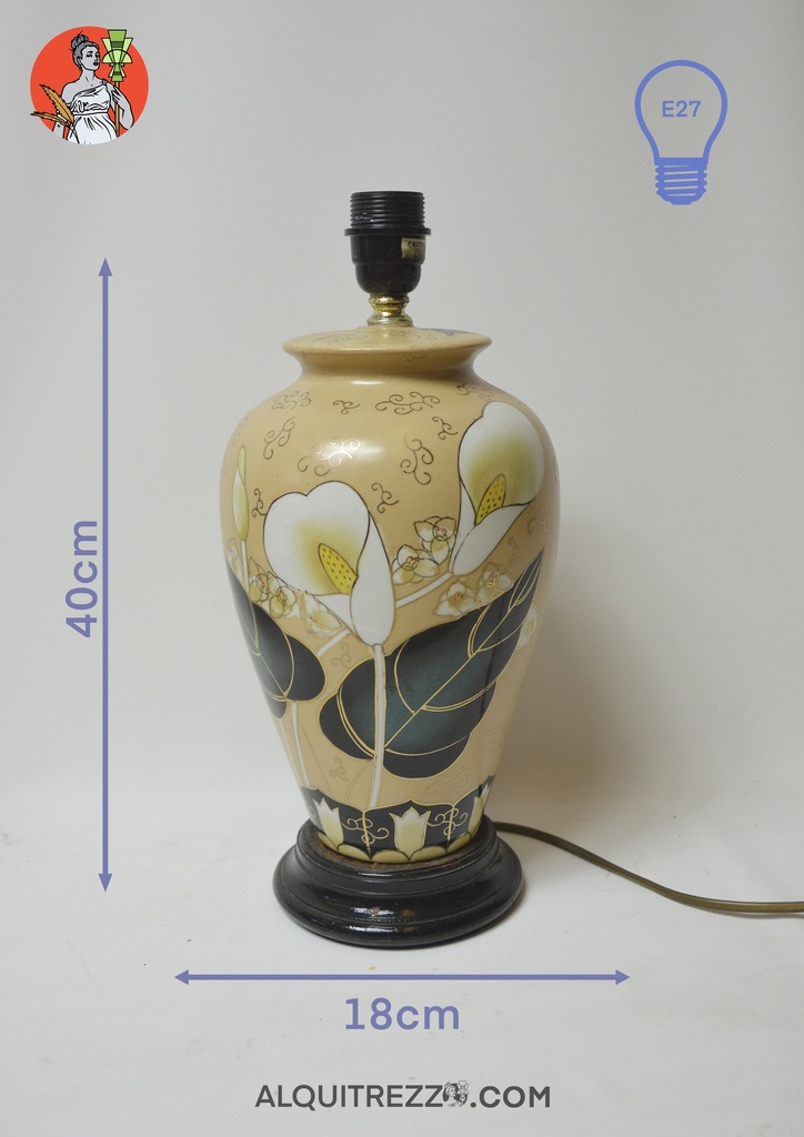 LÁMPARA DE MESA PORCELANA ASIÁTICA