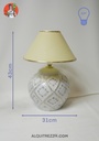 LÁMPARA DE MESA PORCELANA BLANCA