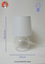 LÁMPARA DE MESA TRANSPARENTE