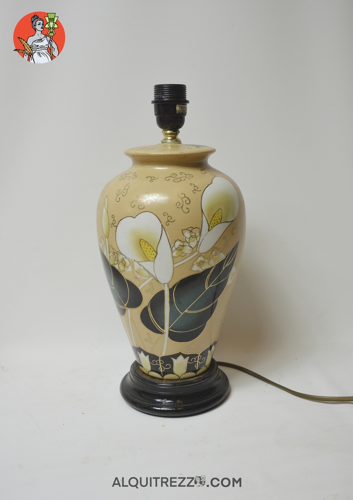 LÁMPARA DE MESA PORCELANA ASIÁTICA