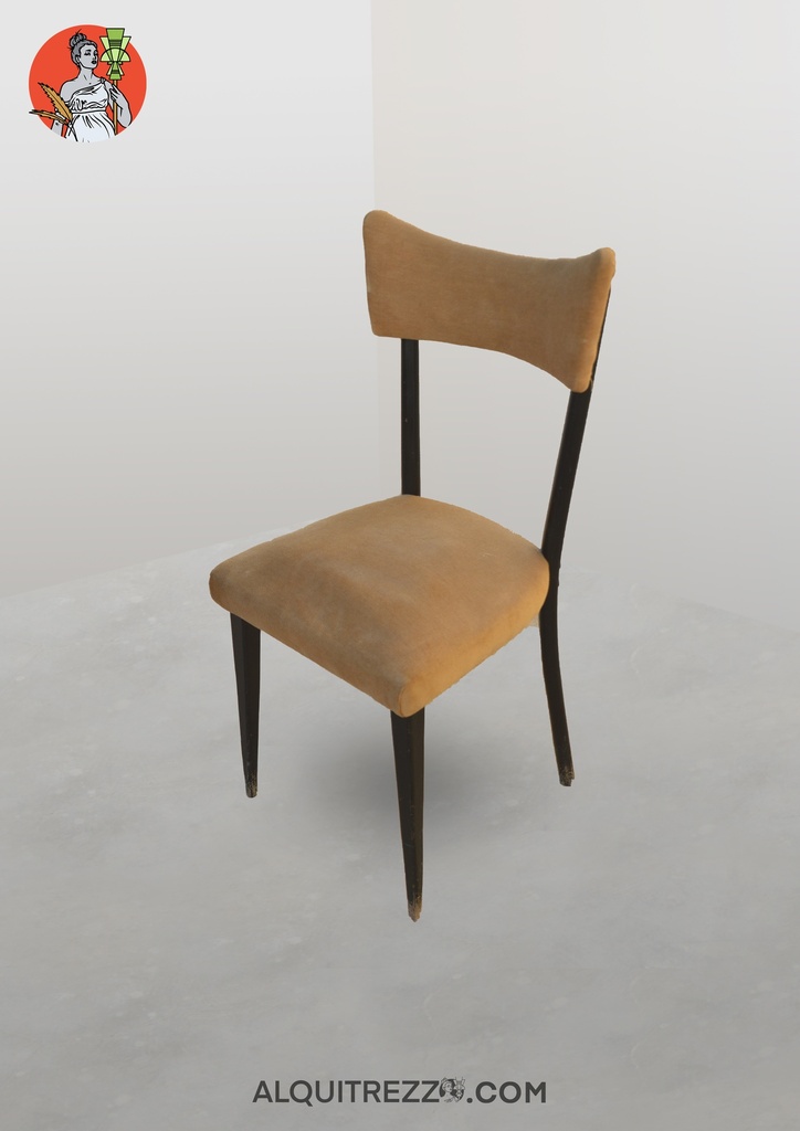 SILLA TERCIOPELO AMARILLO
